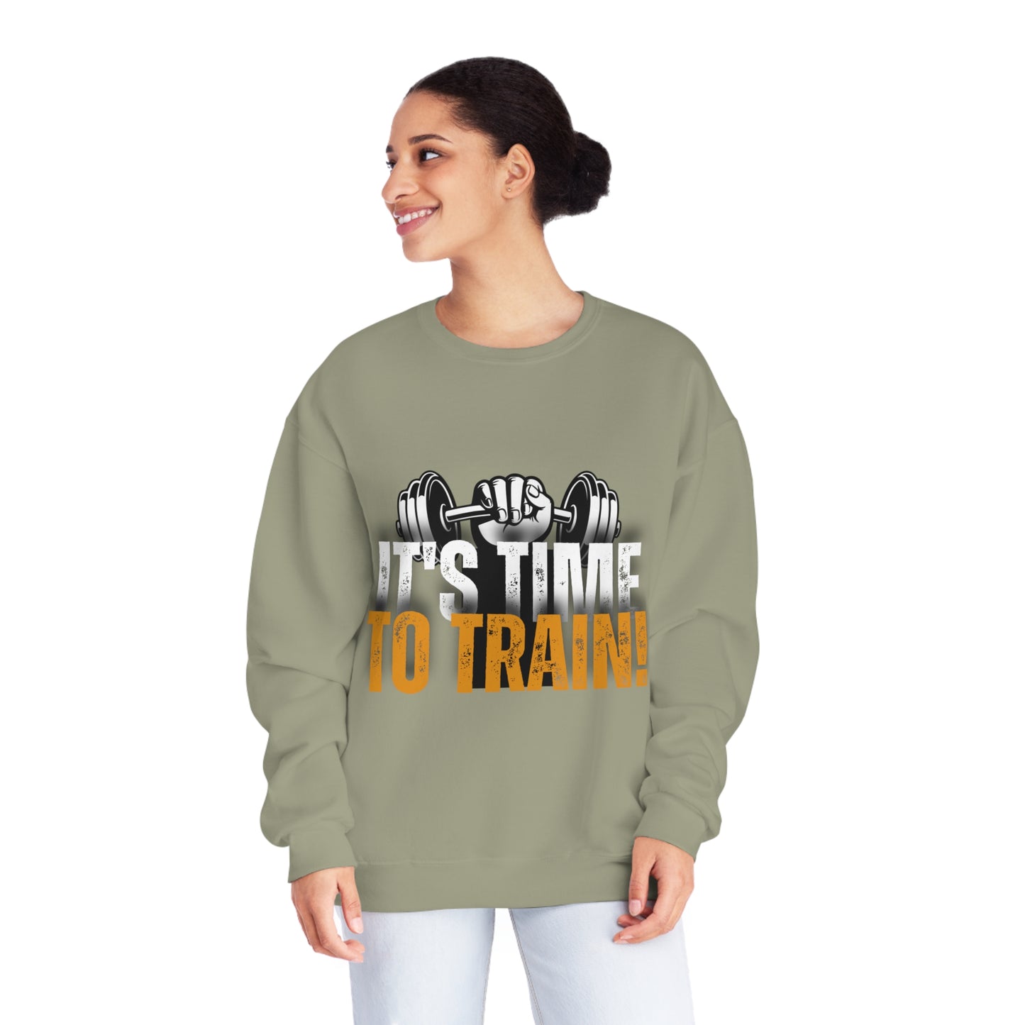 Gym Unisex Crewneck Sweatshirt "It's time to train!"