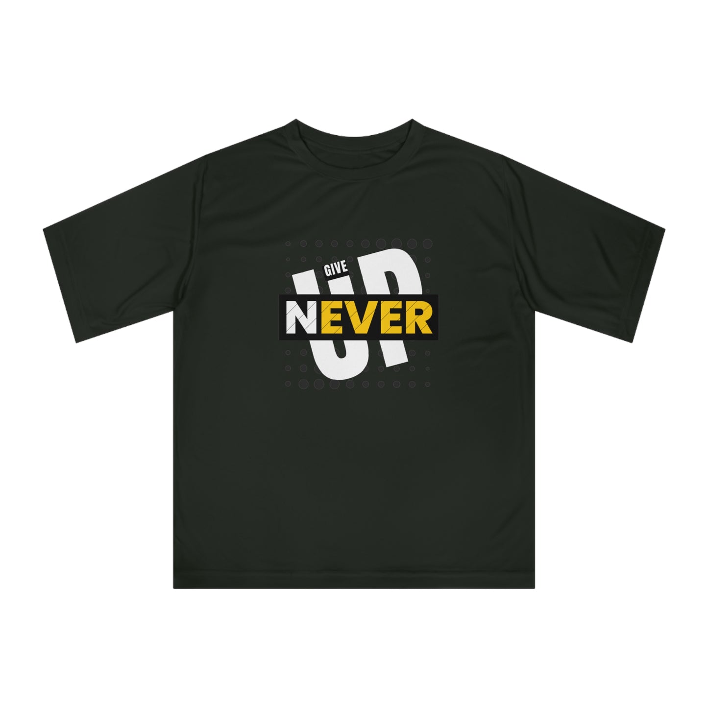 Never Give Up Gym T-Shirt - Inspiring Workout Wear for Fitness Fans - Perfect for Gym Sessions or Sports Gifts