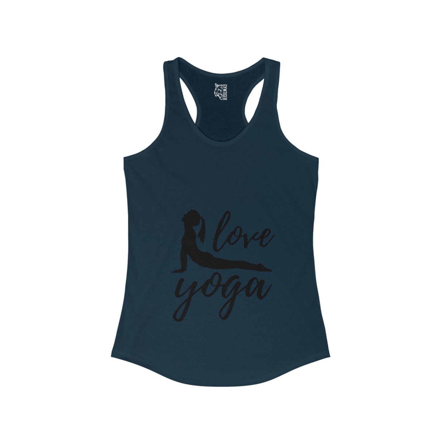 Love yoga Women's Racerback Tank, Inspirational Fitness Workout Clothing, Gift for Active Women