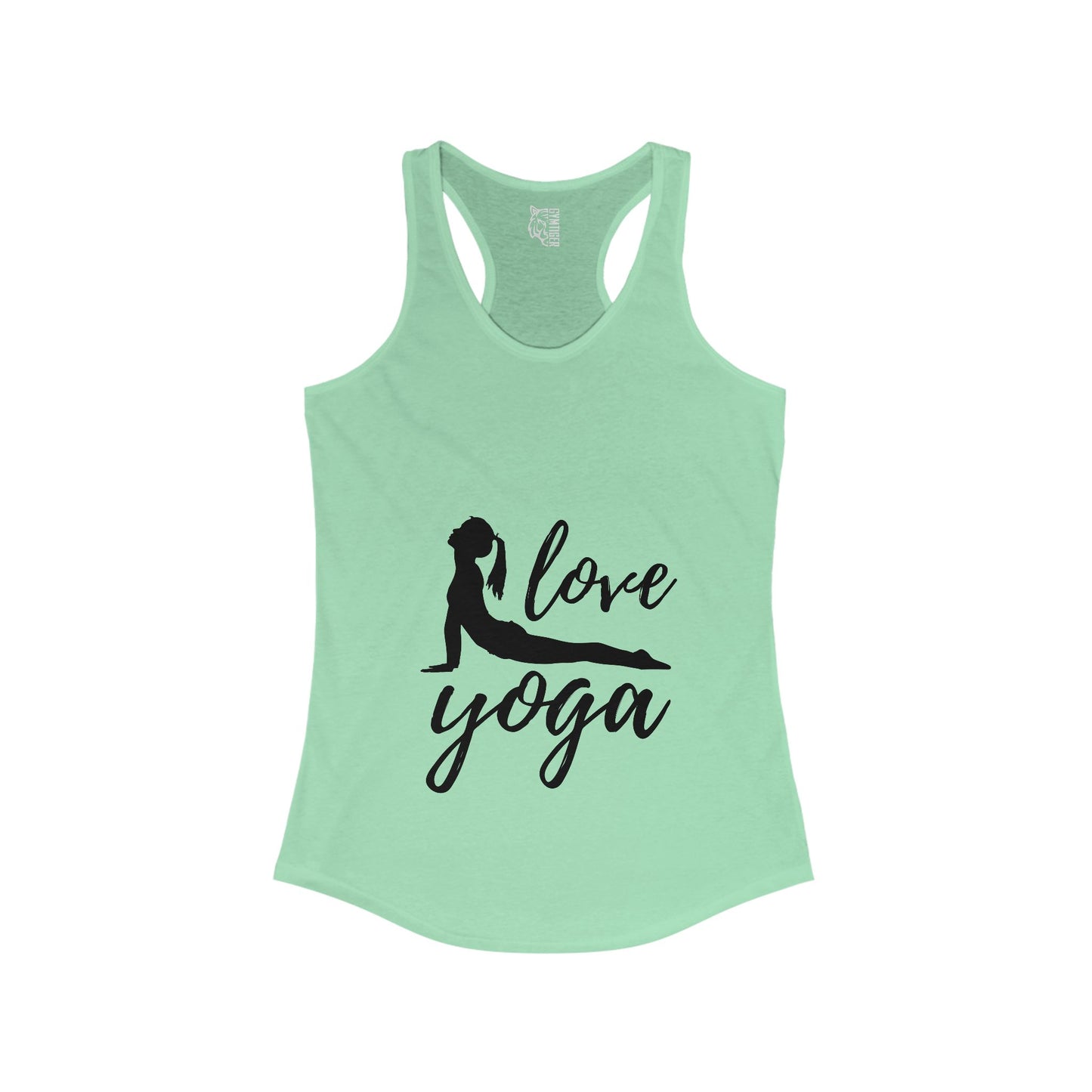 Love yoga Women's Racerback Tank, Inspirational Fitness Workout Clothing, Gift for Active Women