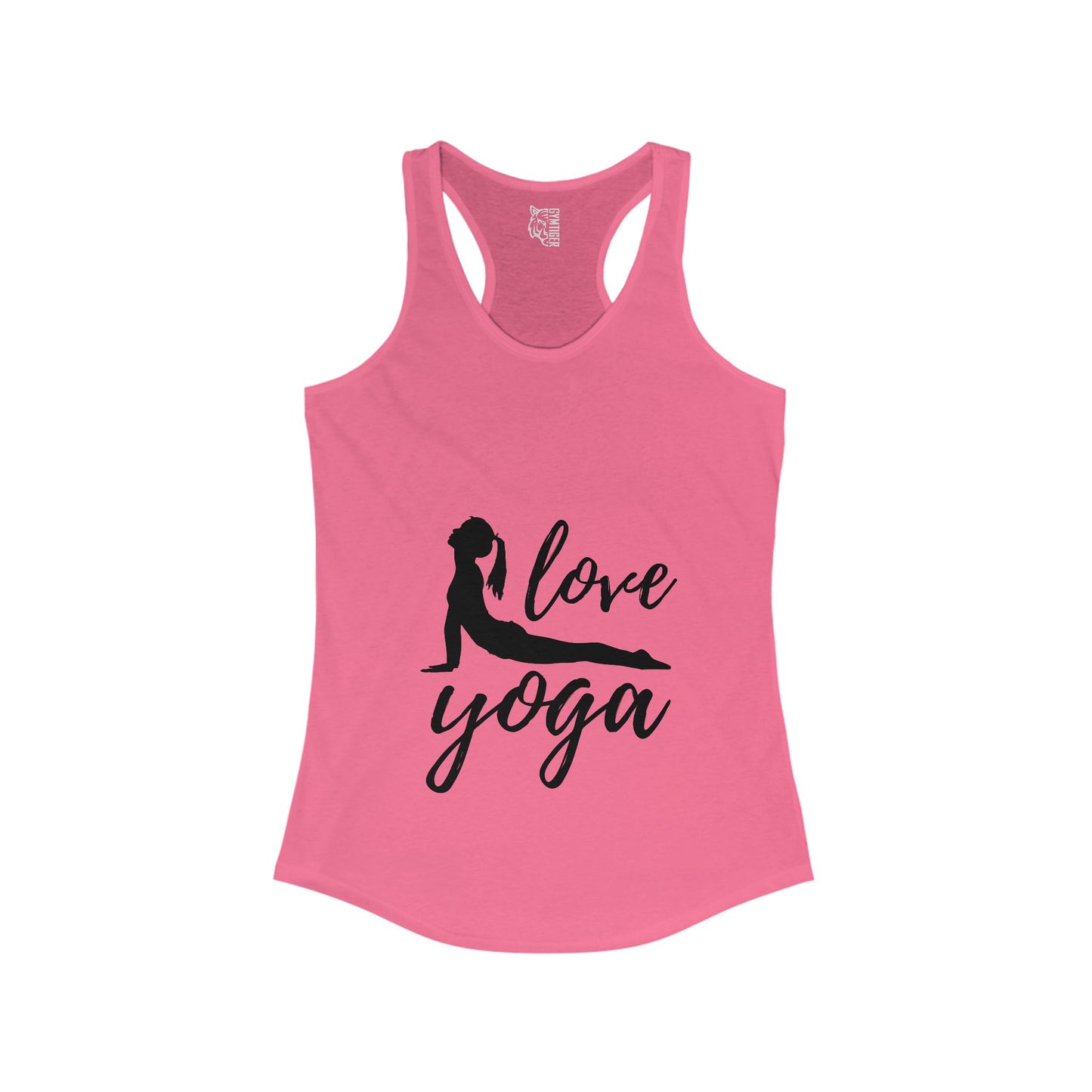 Love yoga Women's Racerback Tank, Inspirational Fitness Workout Clothing, Gift for Active Women