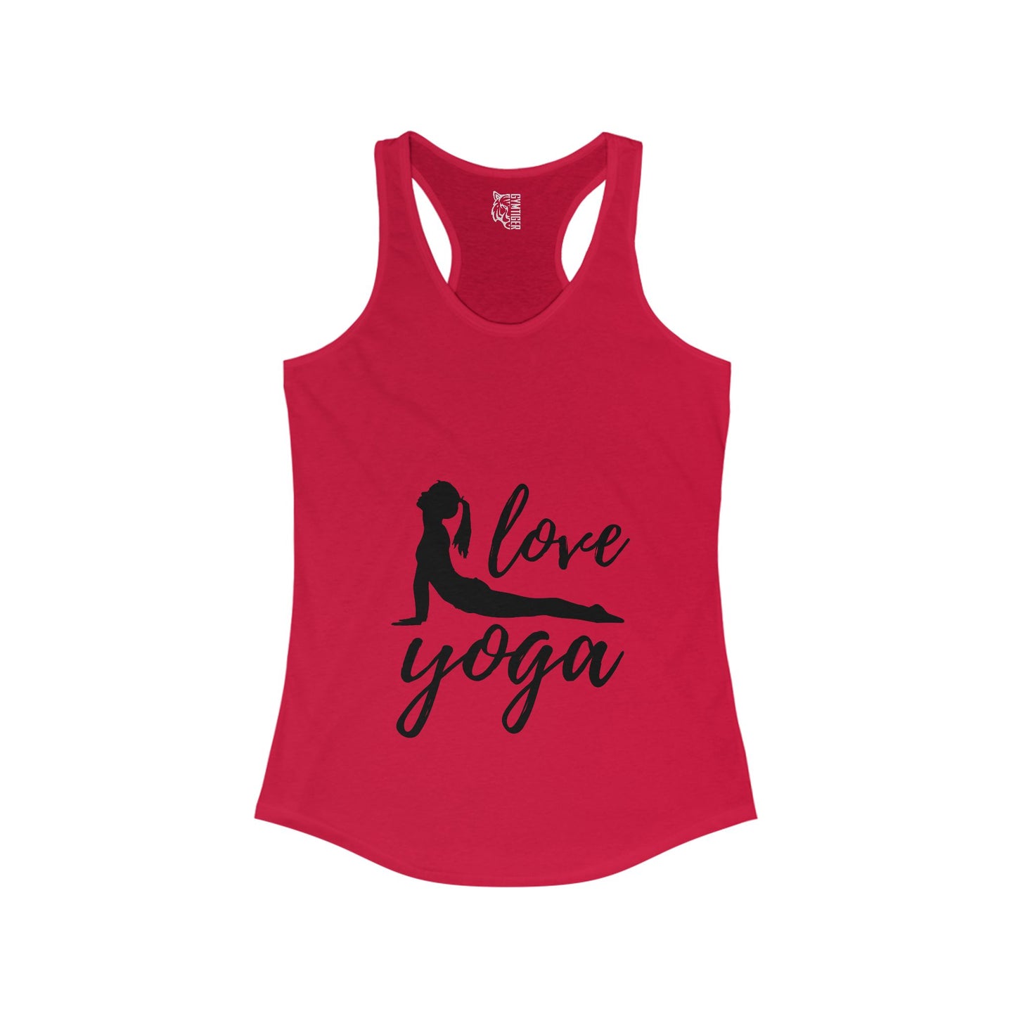 Love yoga Women's Racerback Tank, Inspirational Fitness Workout Clothing, Gift for Active Women