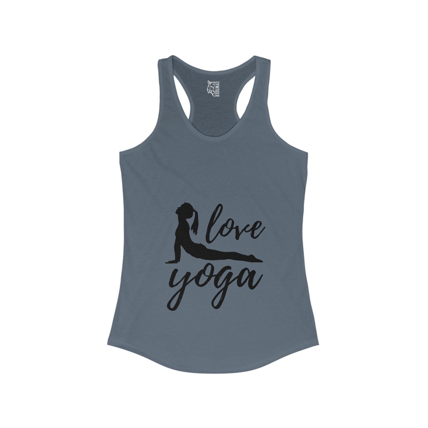 Love yoga Women's Racerback Tank, Inspirational Fitness Workout Clothing, Gift for Active Women