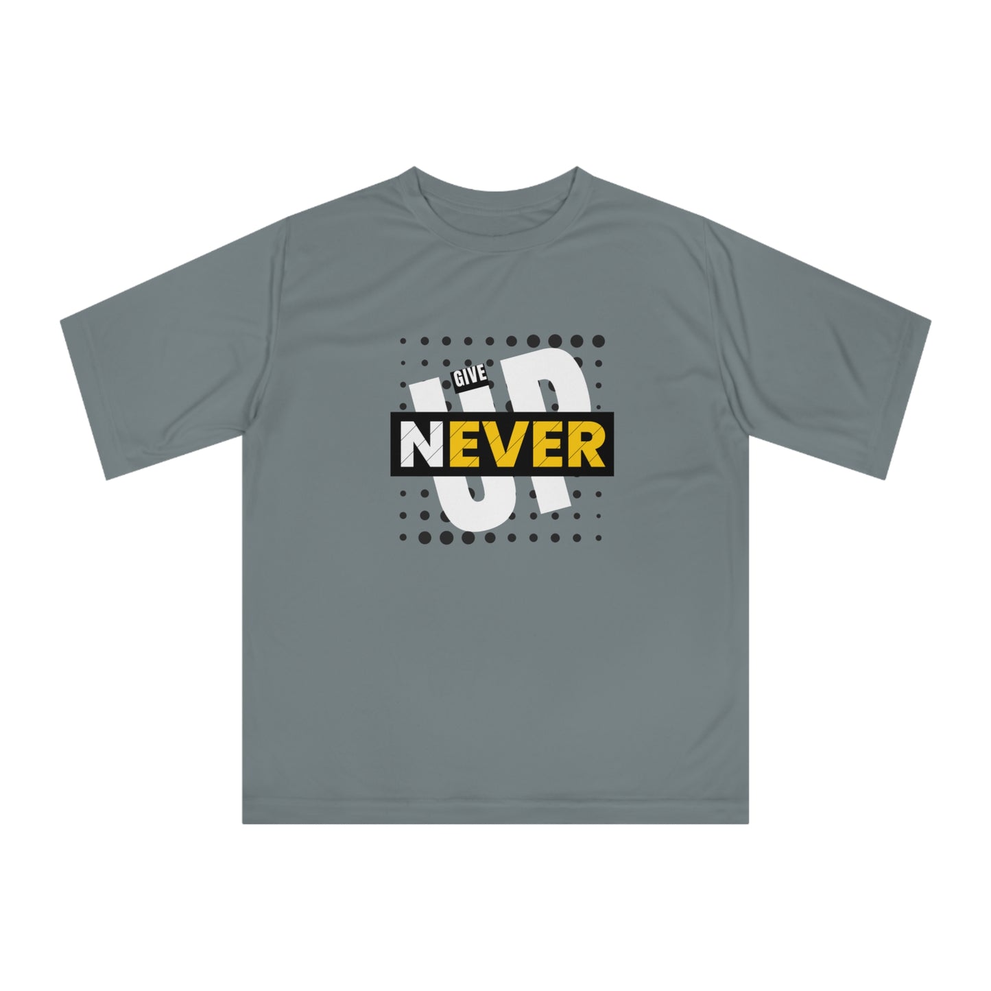 Never Give Up Gym T-Shirt - Inspiring Workout Wear for Fitness Fans - Perfect for Gym Sessions or Sports Gifts