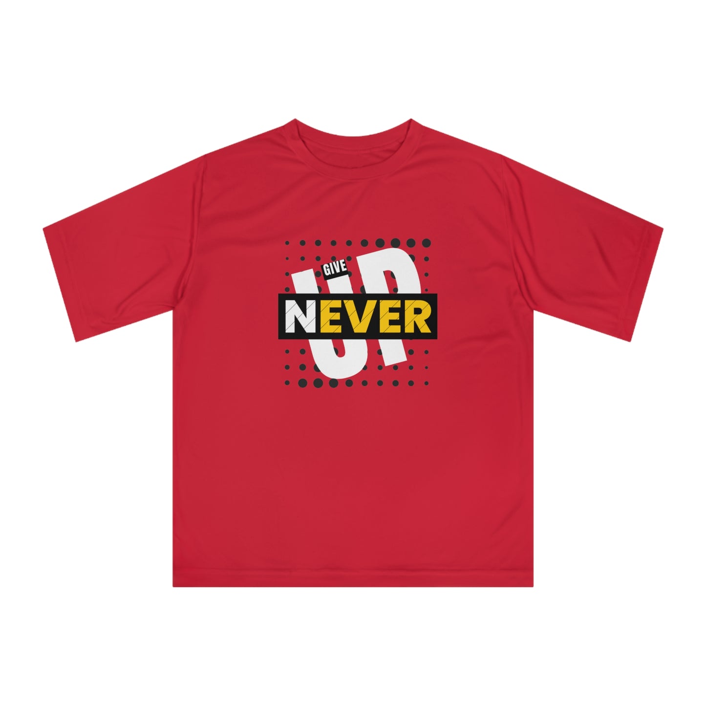 Never Give Up Gym T-Shirt - Inspiring Workout Wear for Fitness Fans - Perfect for Gym Sessions or Sports Gifts