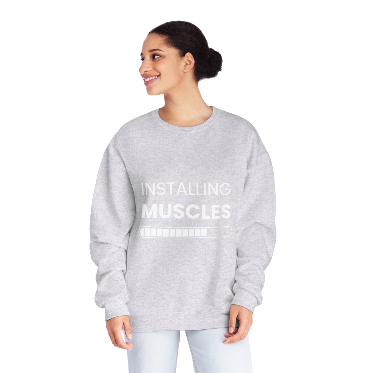 Gym Unisex Crewneck Sweatshirt "Installing muscels"