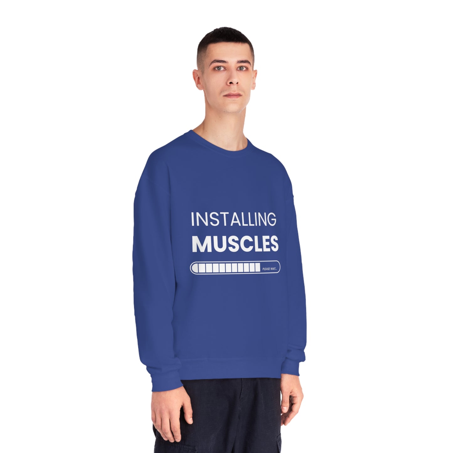 Gym Unisex Crewneck Sweatshirt "Installing muscels"