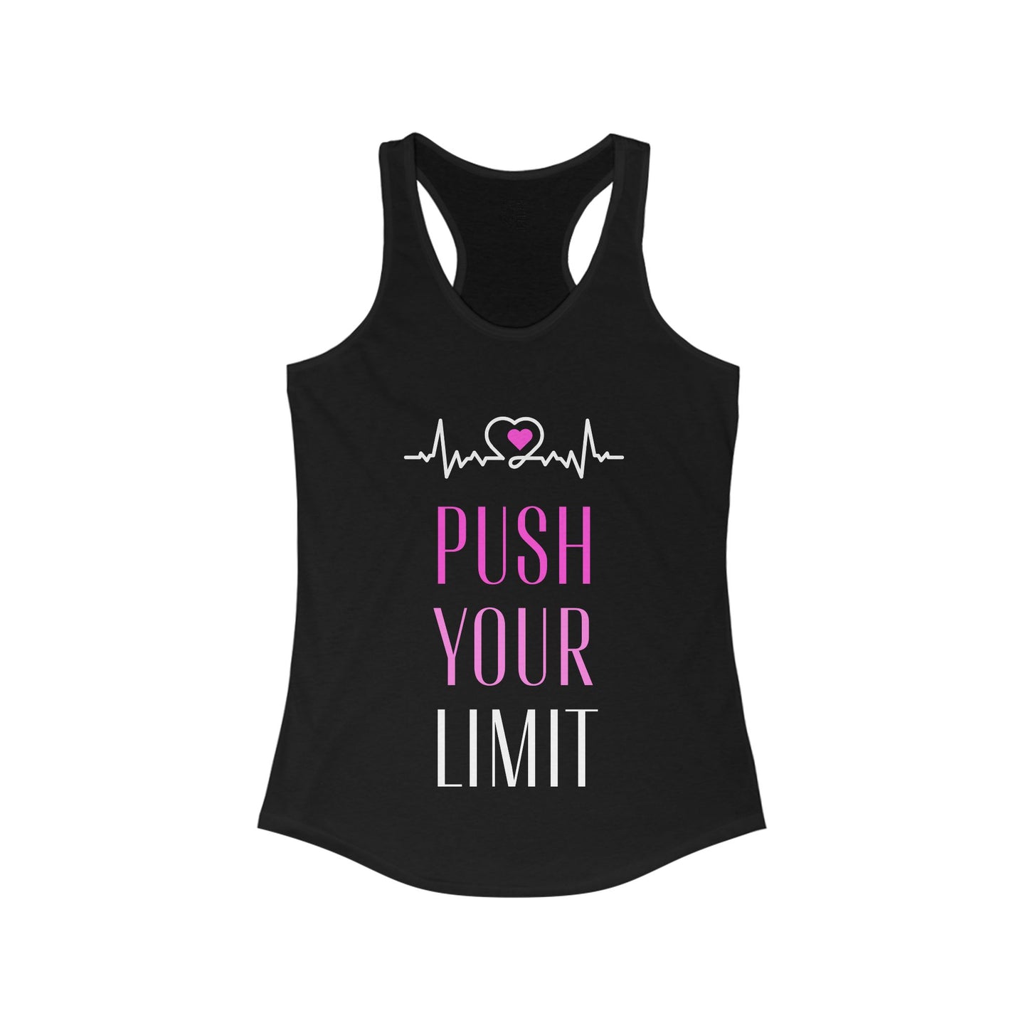 Empowering Woman Ideal Racerback Tank for the gym "PUSH YOUR LIMIT", Gym & Workout Wear, Ideal Gift for Fitness Fanatics