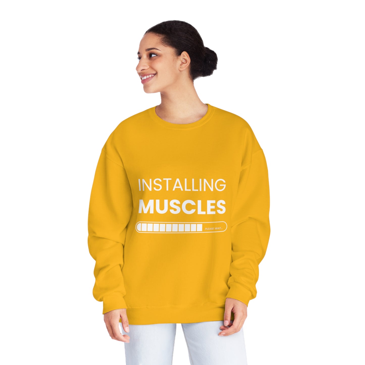 Gym Unisex Crewneck Sweatshirt "Installing muscels"