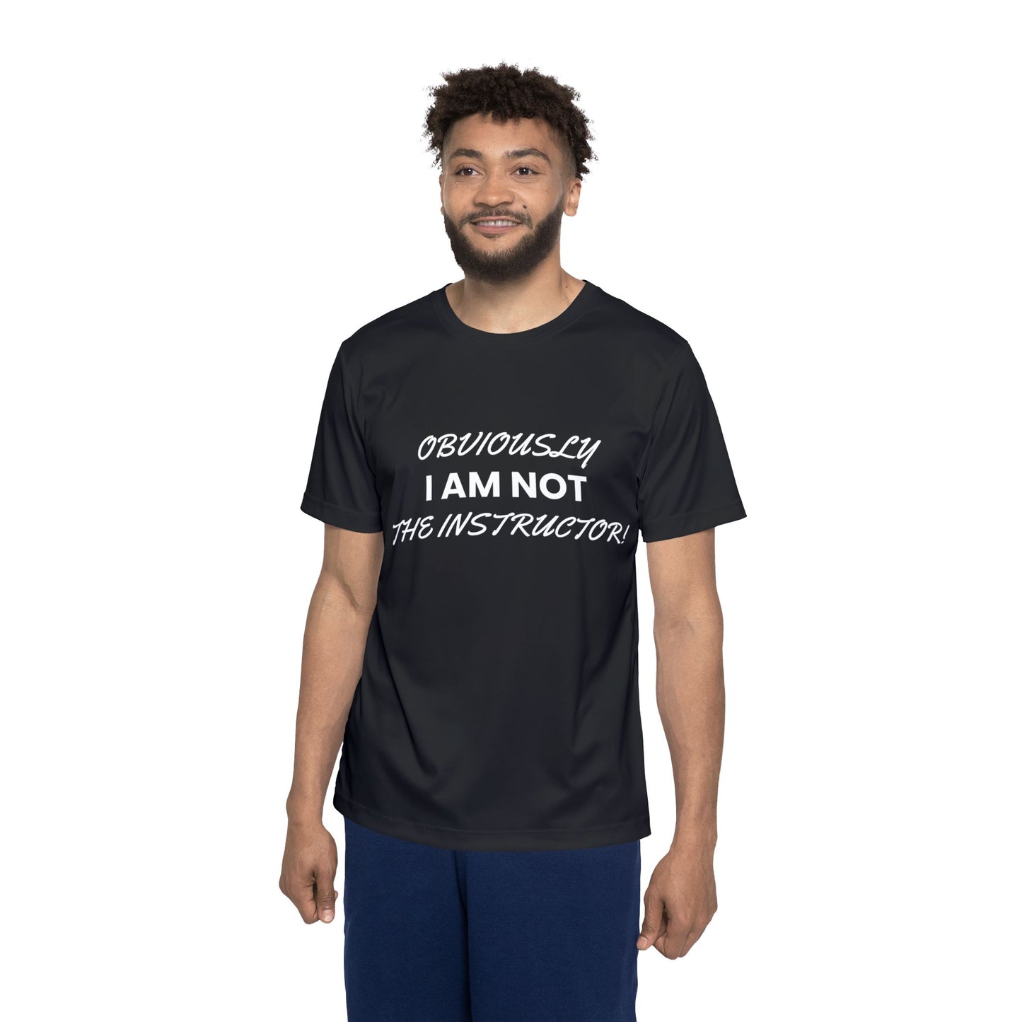 Gym Men's Jersey activewear - "I Am Not The Instructor" Funny Workout Shirt, Perfect Gift for Fitness Enthusiasts & Gym Lovers