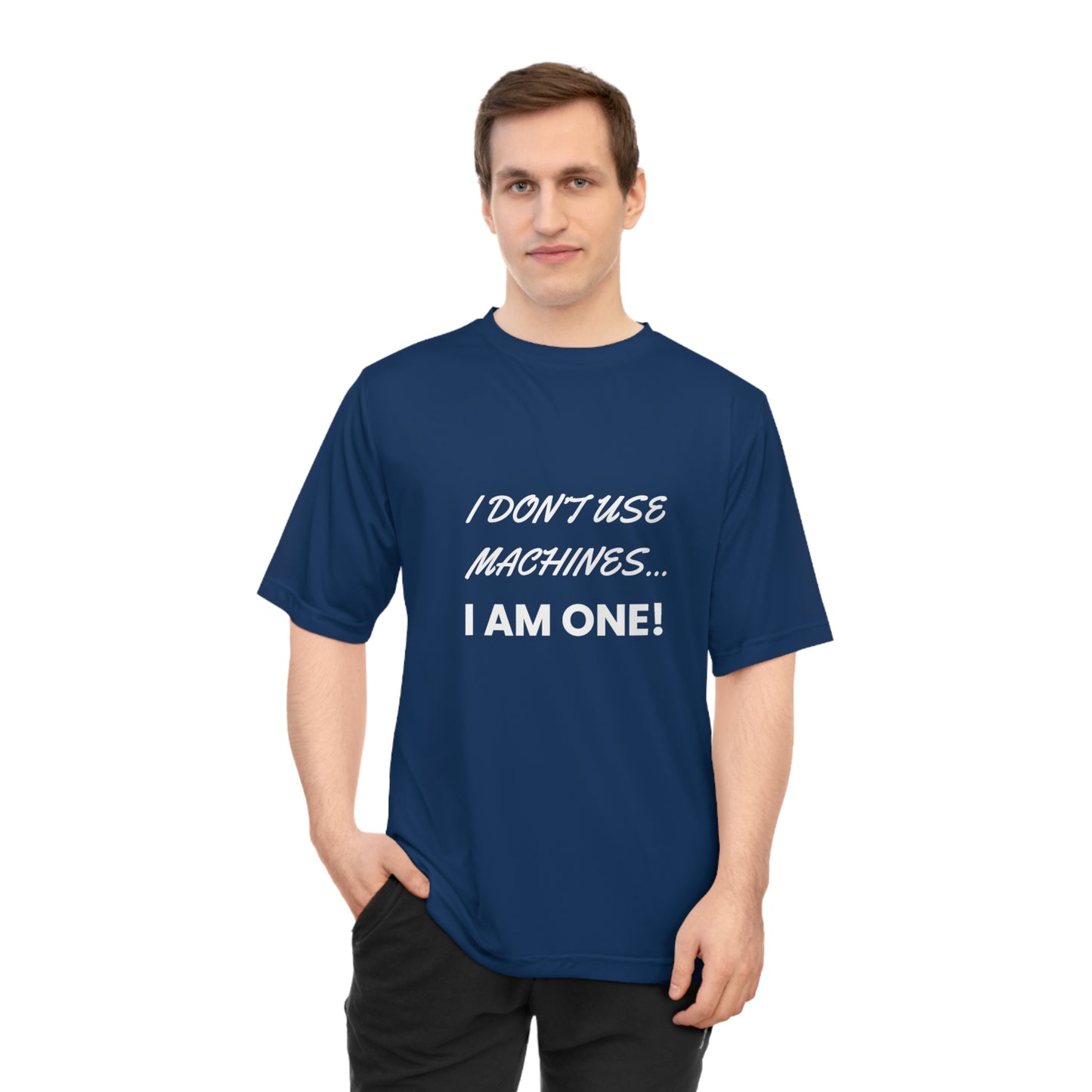 i don't use machines i am one Gym T-Shirt - Inspiring Workout Wear for Fitness Fans - Perfect for Gym Sessions or Sports Gifts