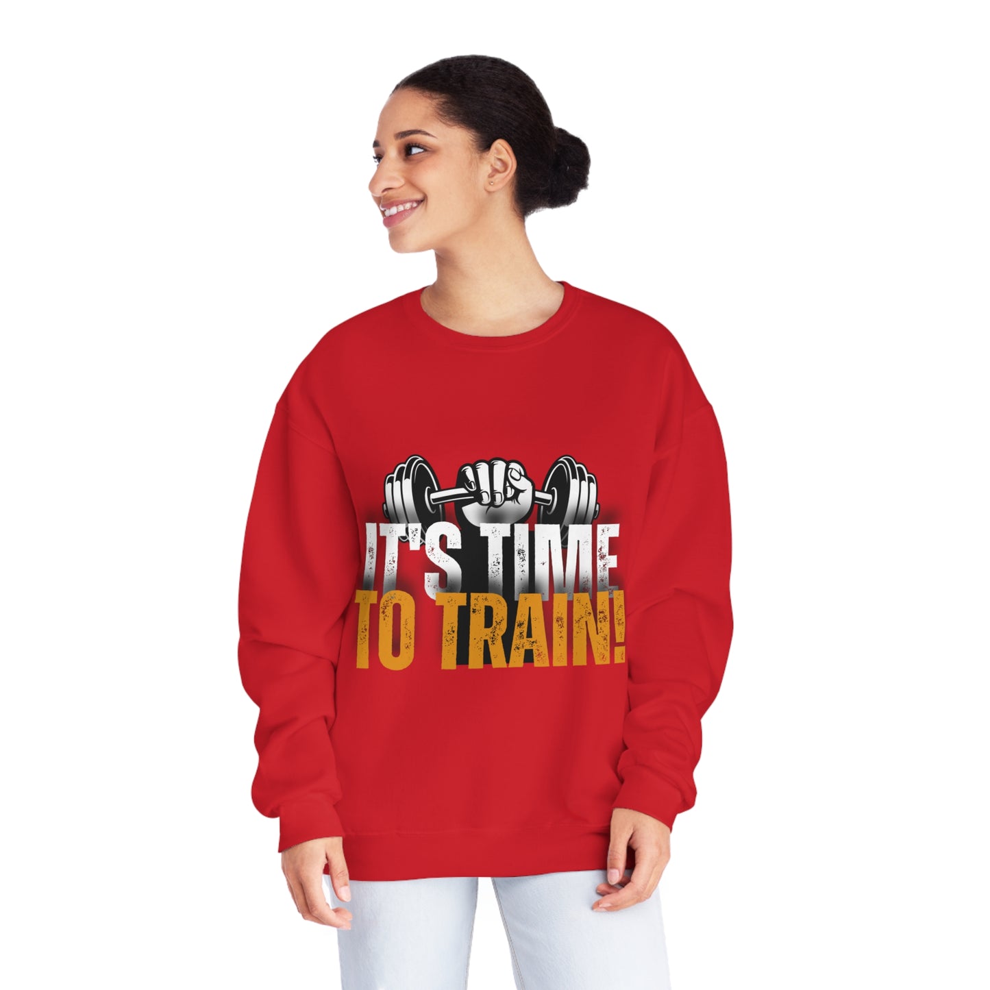 Gym Unisex Crewneck Sweatshirt "It's time to train!"