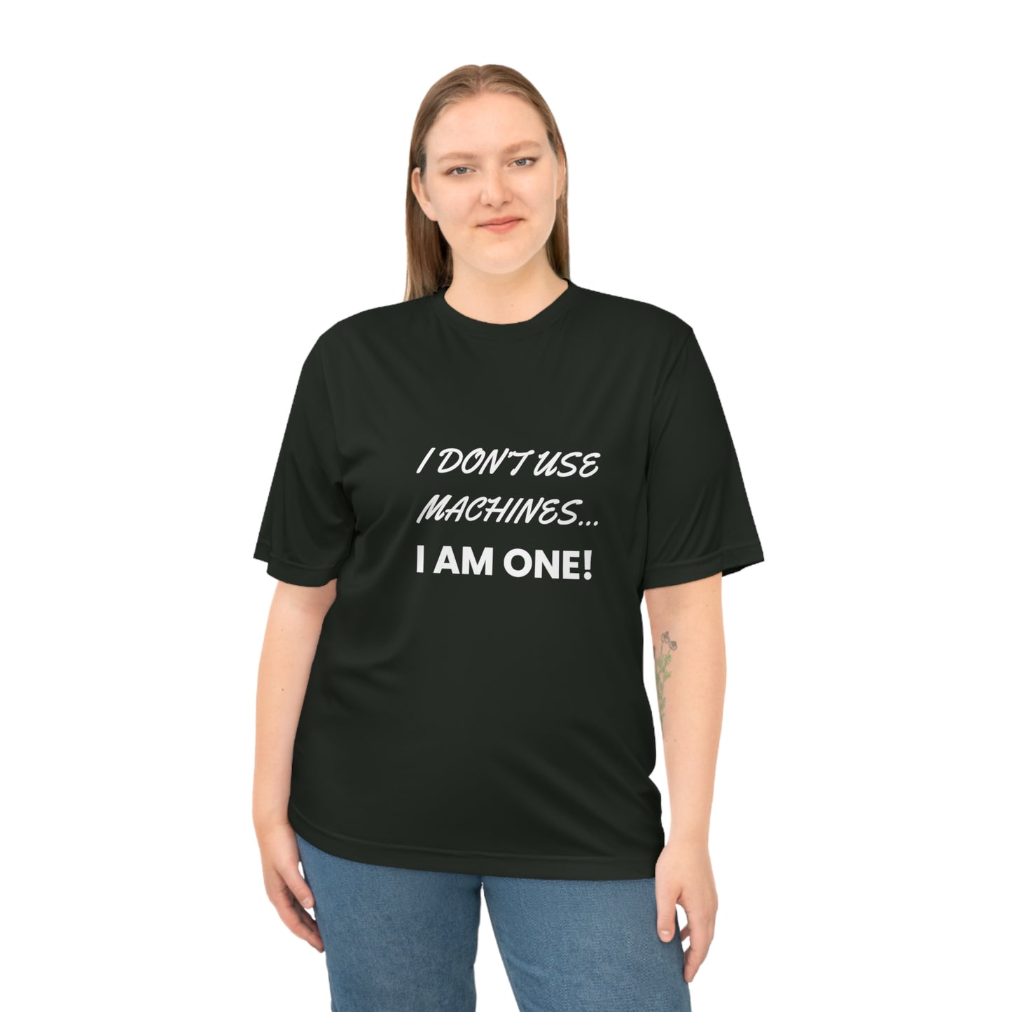 i don't use machines i am one Gym T-Shirt - Inspiring Workout Wear for Fitness Fans - Perfect for Gym Sessions or Sports Gifts