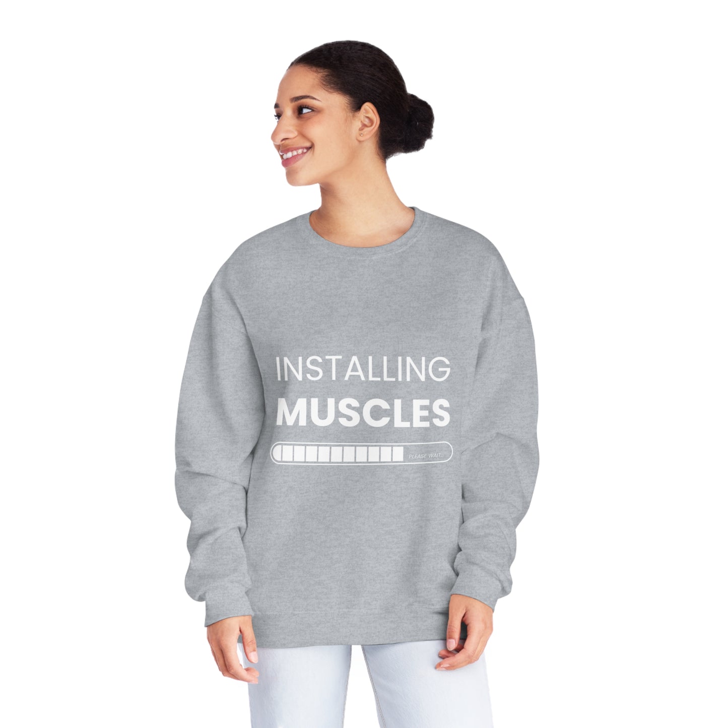 Gym Unisex Crewneck Sweatshirt "Installing muscels"