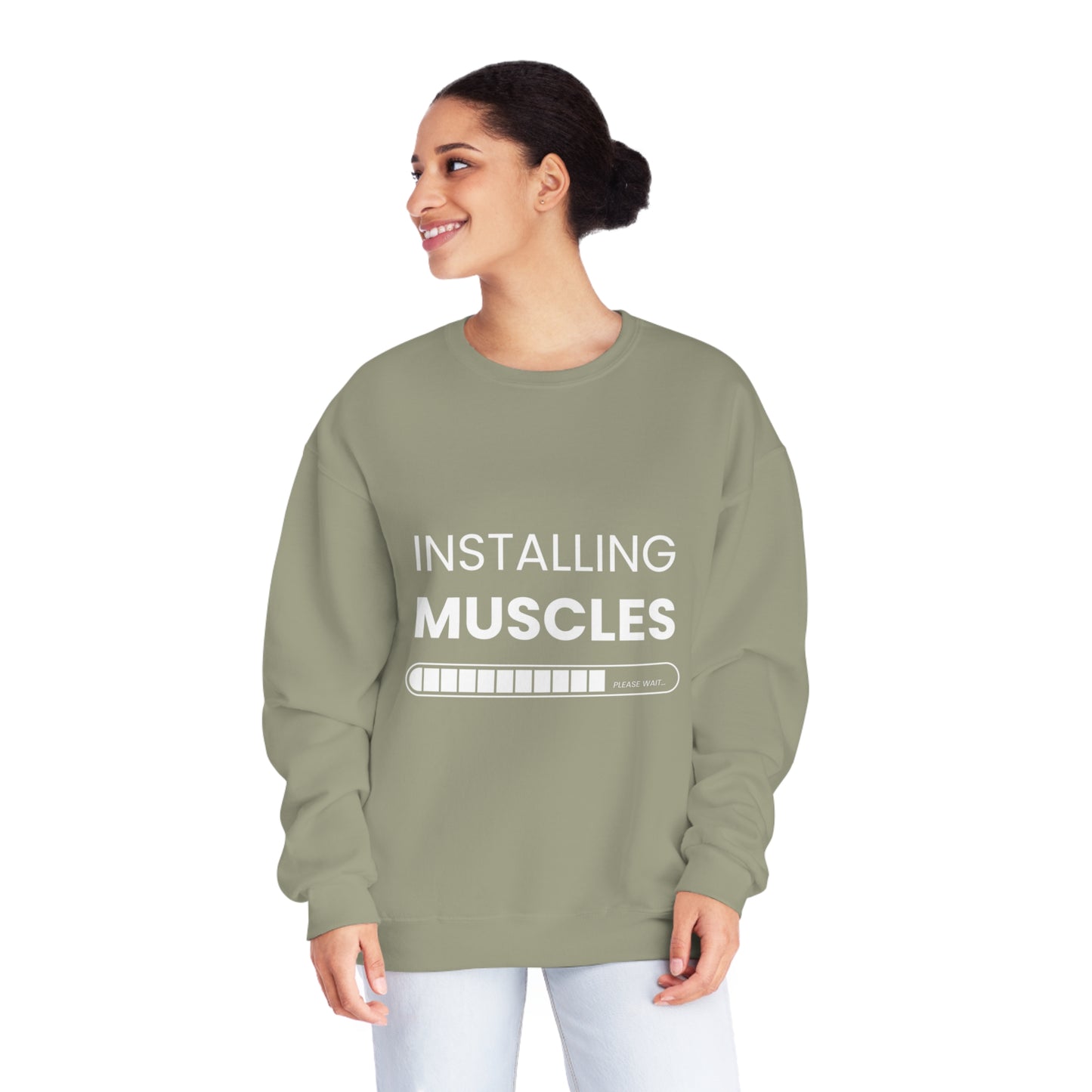 Gym Unisex Crewneck Sweatshirt "Installing muscels"