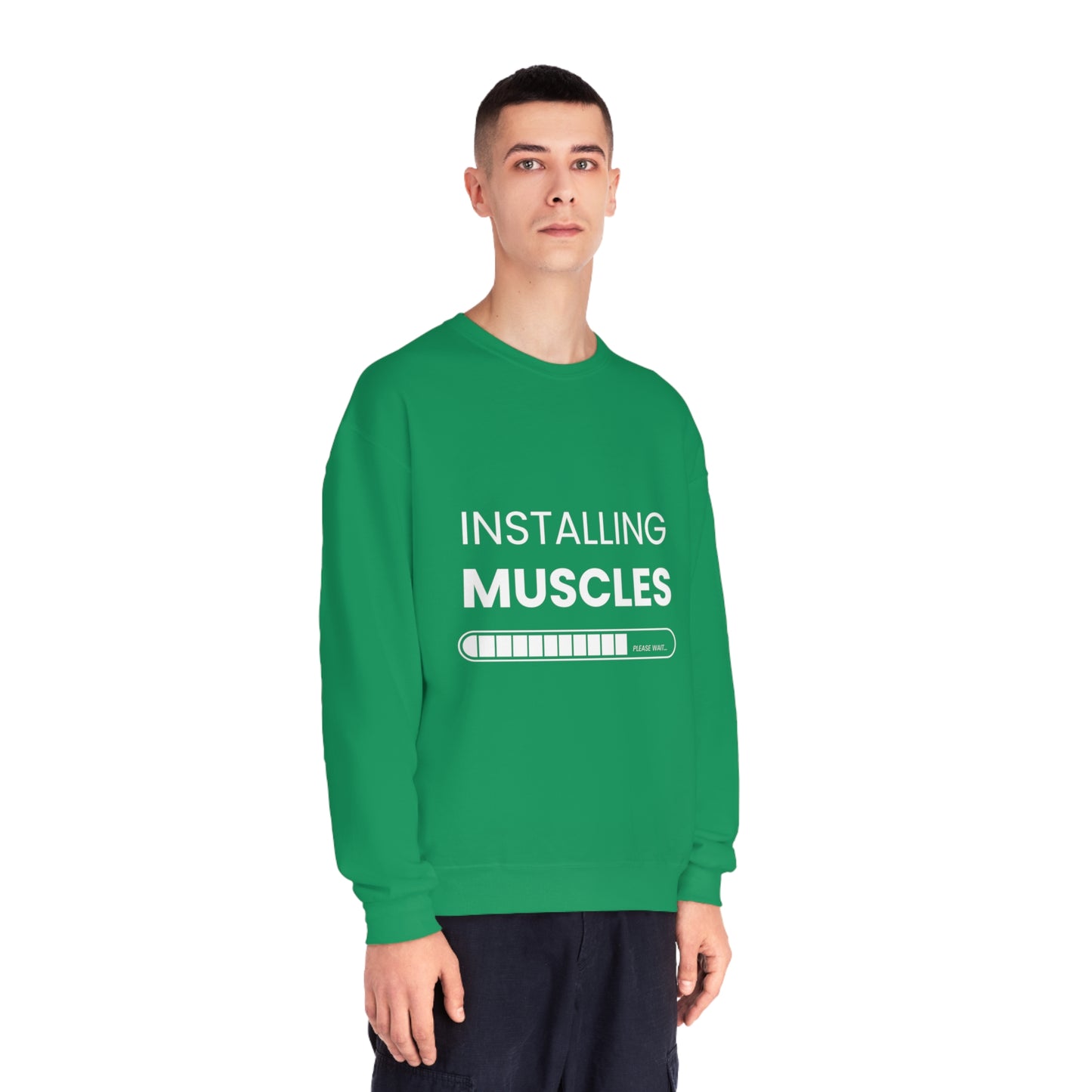 Gym Unisex Crewneck Sweatshirt "Installing muscels"