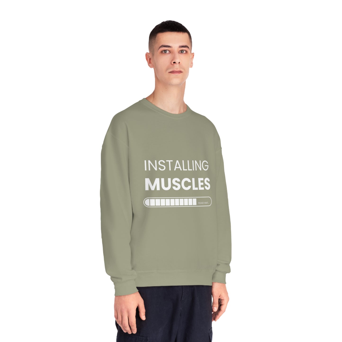 Gym Unisex Crewneck Sweatshirt "Installing muscels"