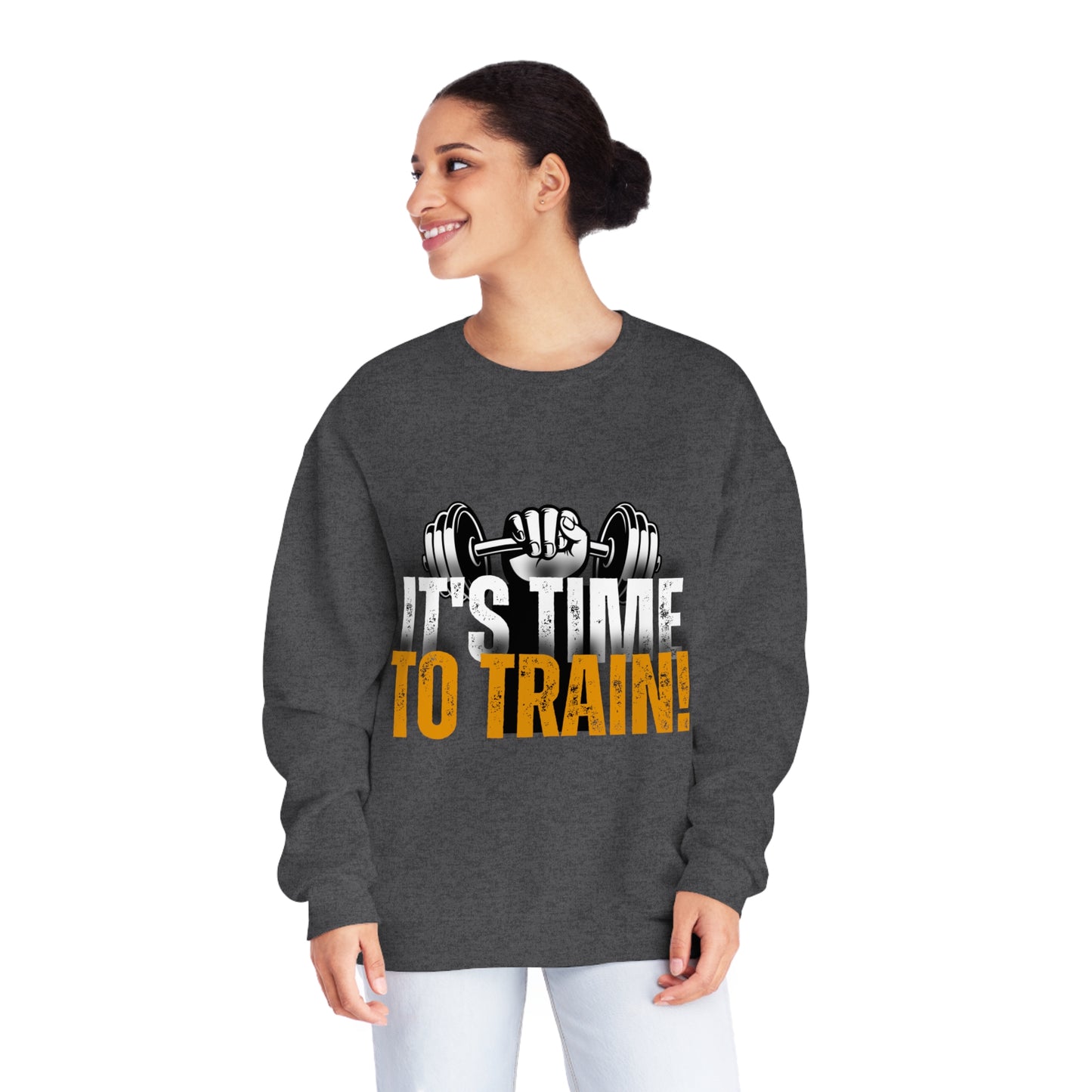 Gym Unisex Crewneck Sweatshirt "It's time to train!"