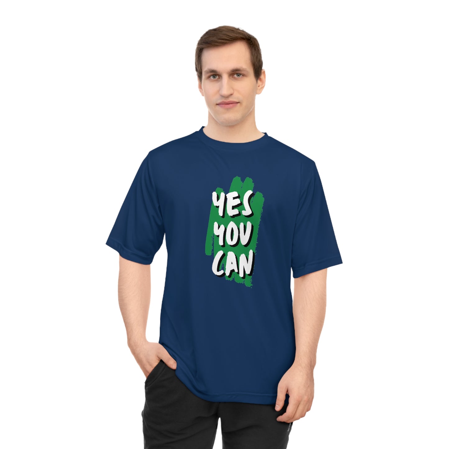 Yes You Can Gym Tee - Unisex Performance Workout Shirt, Inspiring Fitness Clothing, Ideal Gift for Gym Fanatics