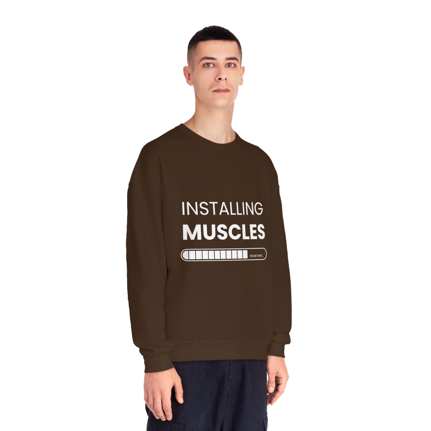 Gym Unisex Crewneck Sweatshirt "Installing muscels"