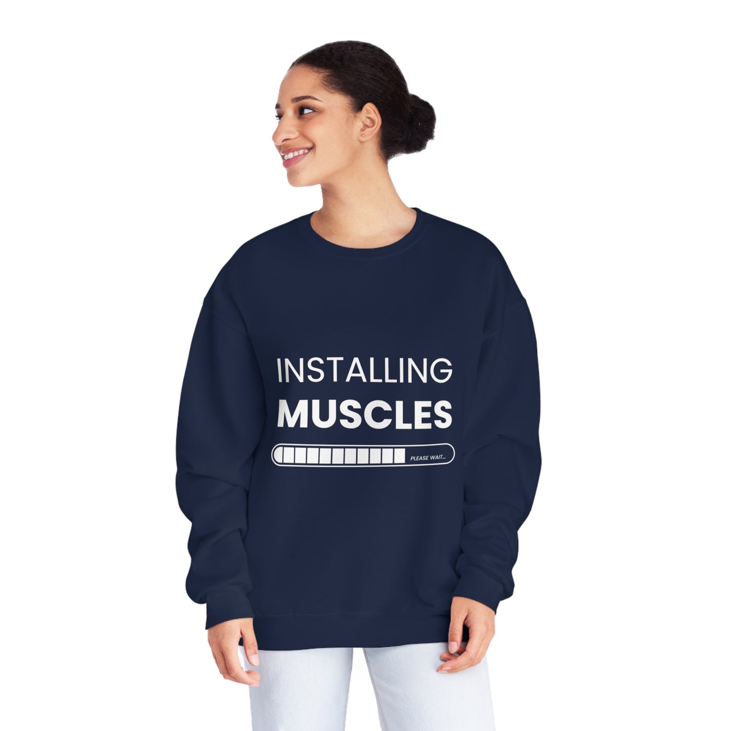 Gym Unisex Crewneck Sweatshirt "Installing muscels"