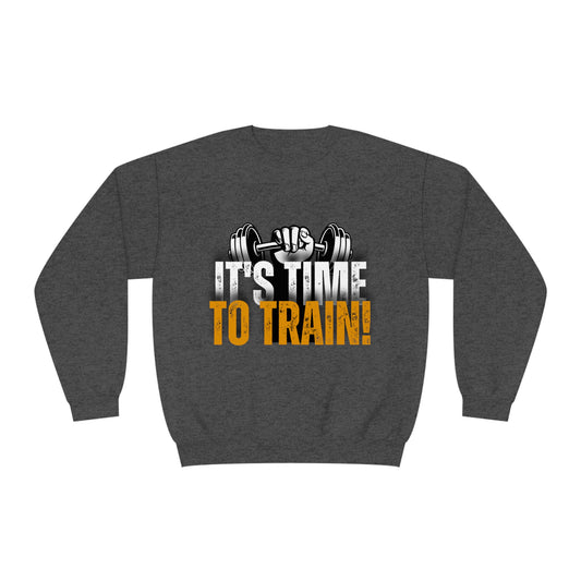 Gym Unisex Crewneck Sweatshirt "It's time to train!"